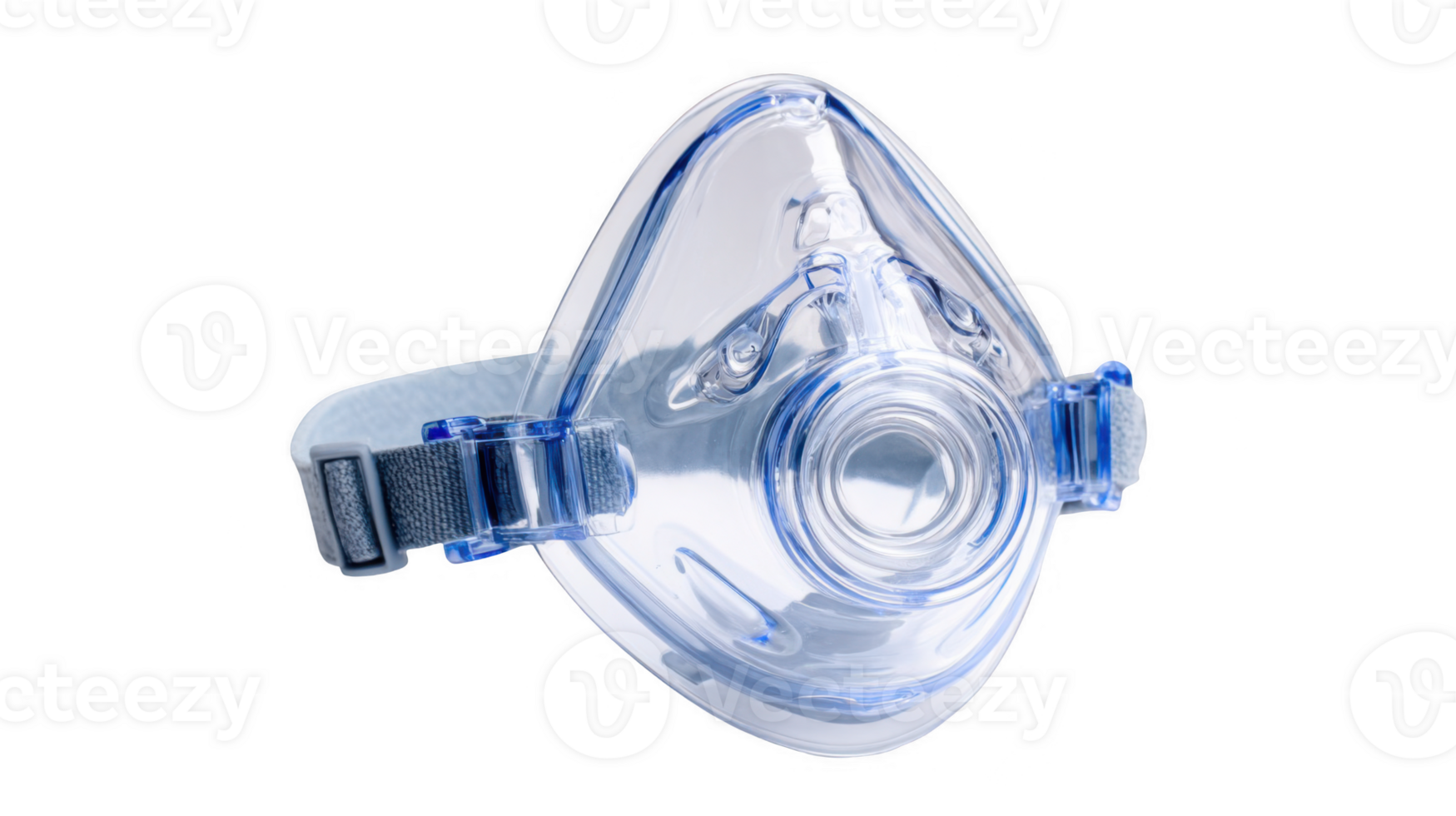 Anesthesia mask providing supplemental oxygen during surgery with transparent background png