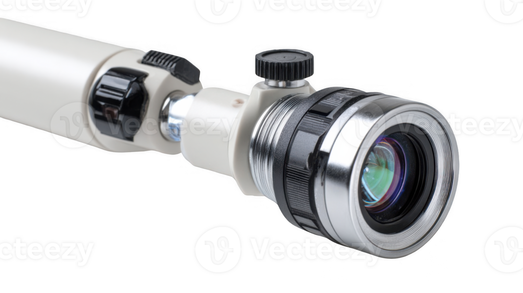 Dermatoscope capturing detailed skin images on transparent background png