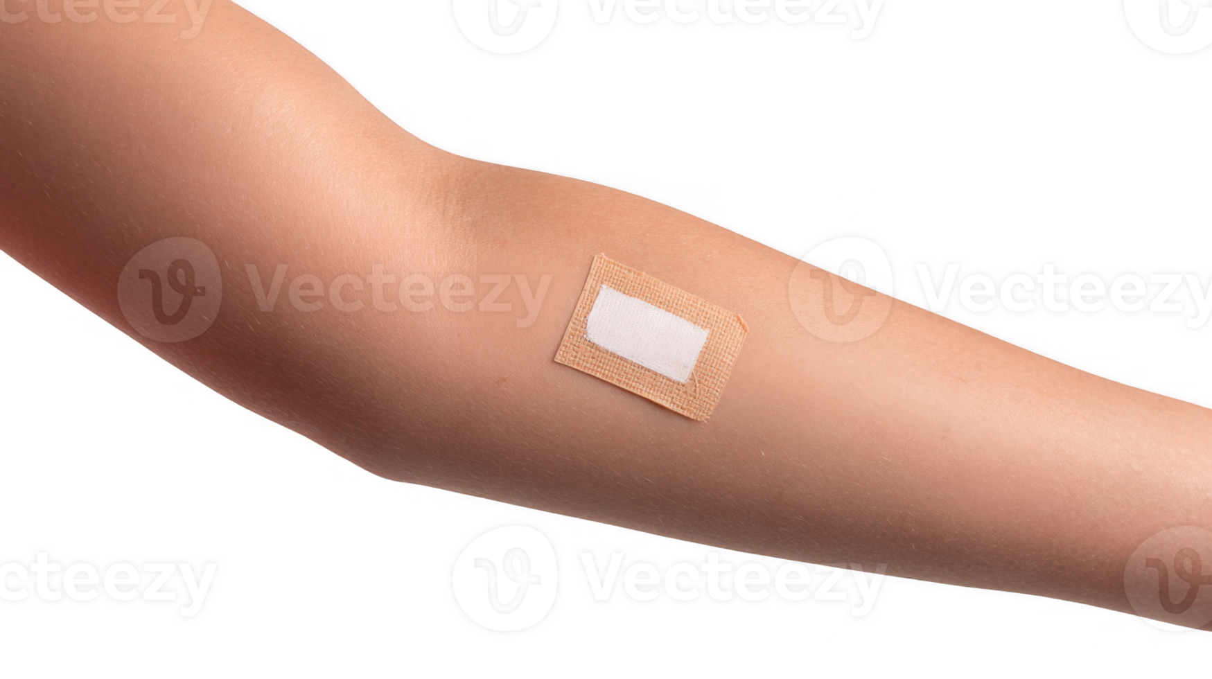 Transdermal patch applying on arm for efficient drug delivery with transparent background png