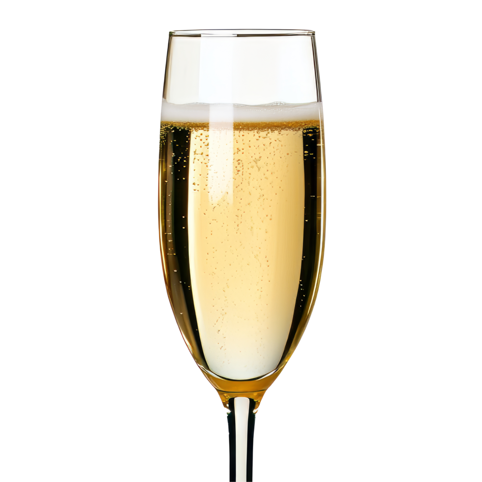 Sparkling Champagne In A Flute On A Black Background. Celebratory Drink For Festive Occasions. png