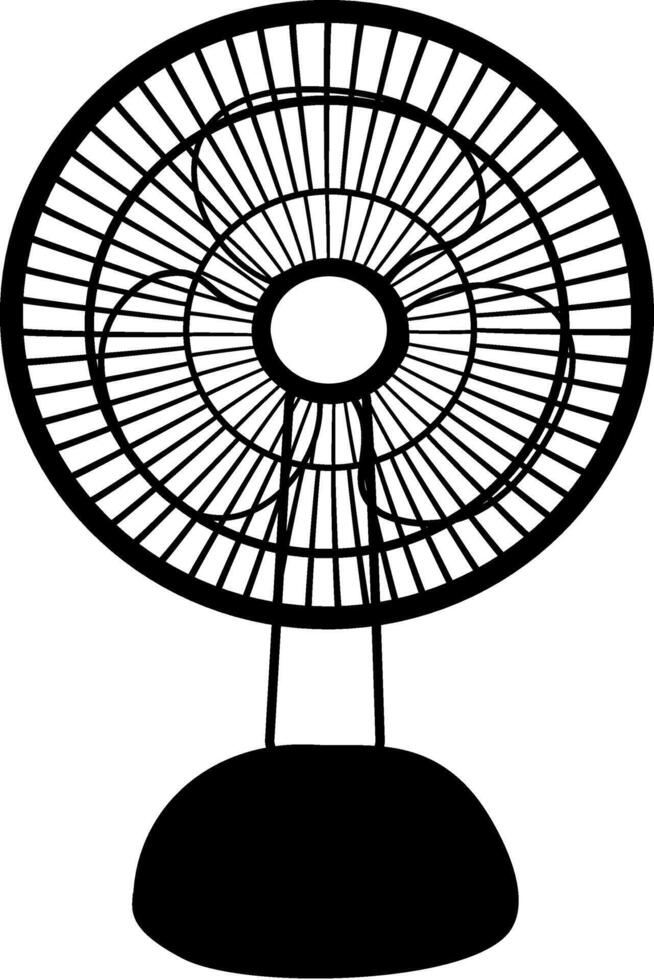 Line Art Illustration of an Electric Table Fan vector