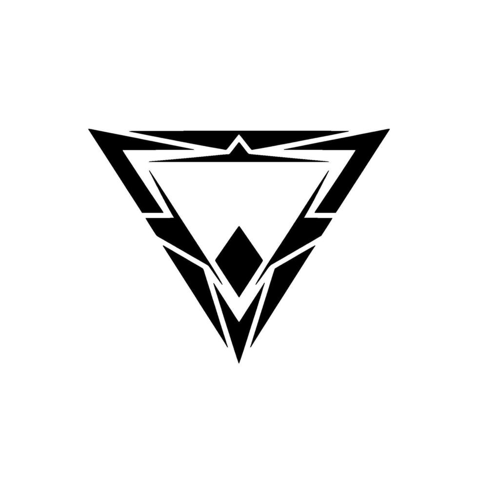 Abstract Geometric Triangle , Black and White, Modern, Minimalist vector