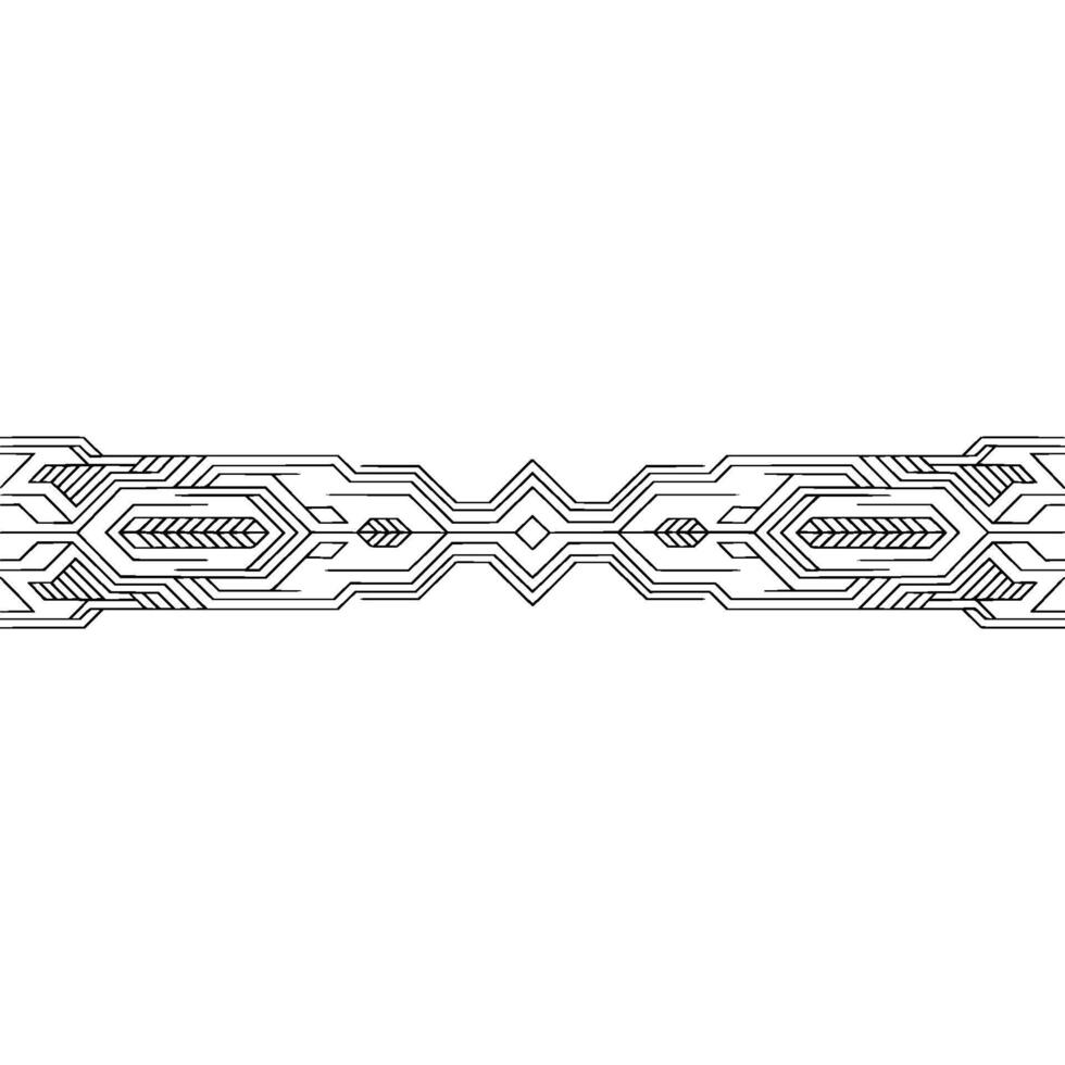 Minimalist Tech Circuit , Symmetric Pattern on Gradient Background vector