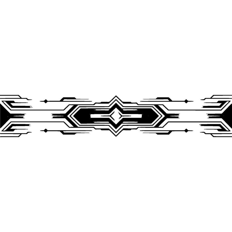 Futuristic Tech Border Abstract Geometric Elements on White vector