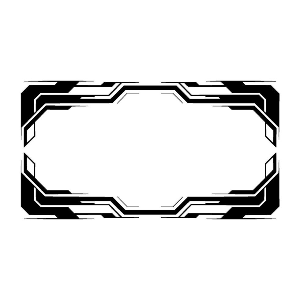 Tech Frame Futuristic Border for Ui Elements vector