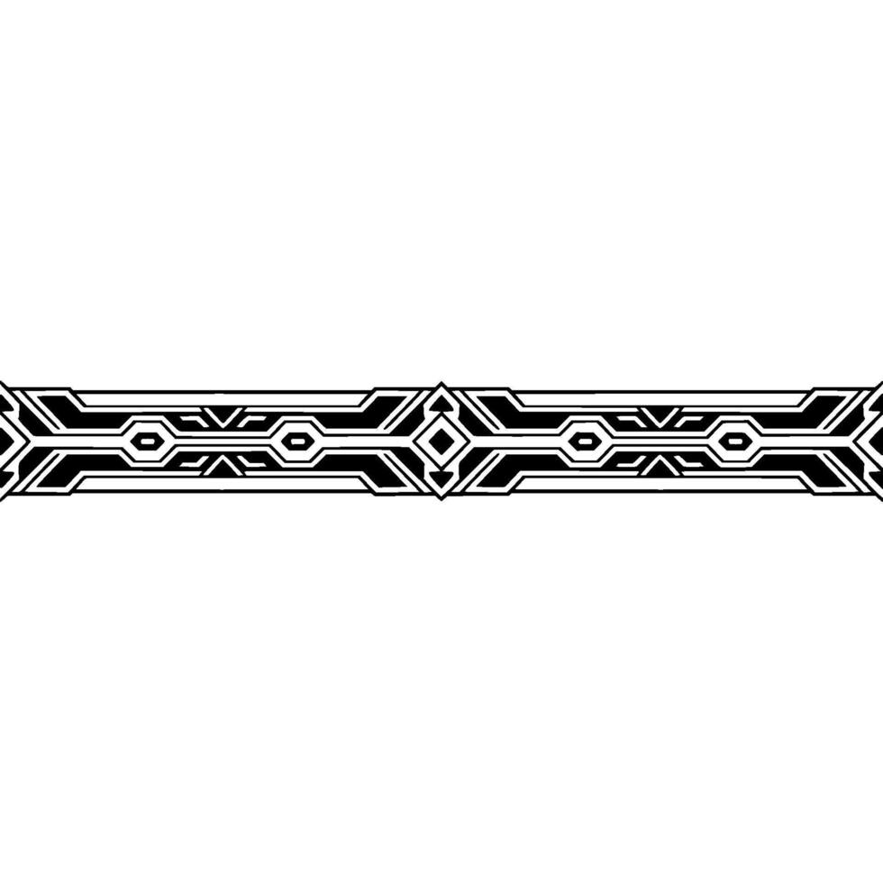 Minimalist Geometric Border , Abstract Tribal Ornament vector