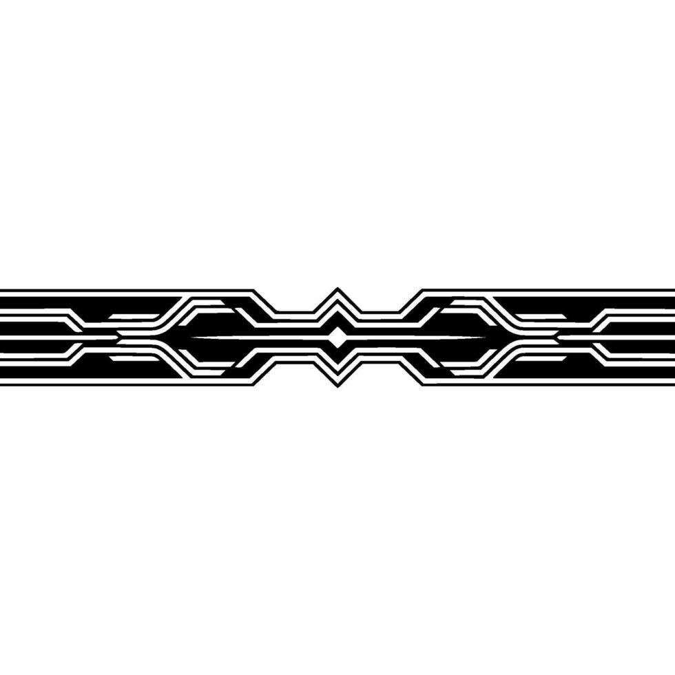 Abstract Geometric Border , Black and White on Gradient Background vector