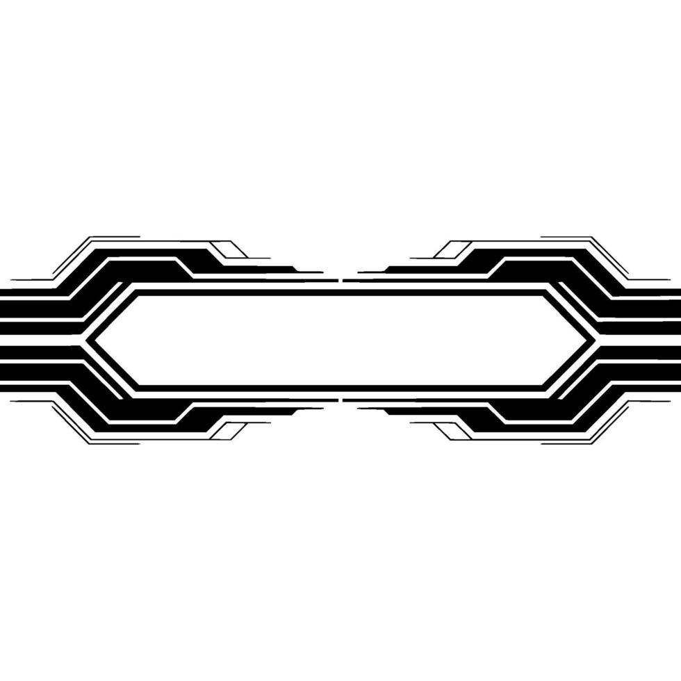 Futuristic Interface Minimalist Black White Tech Element vector