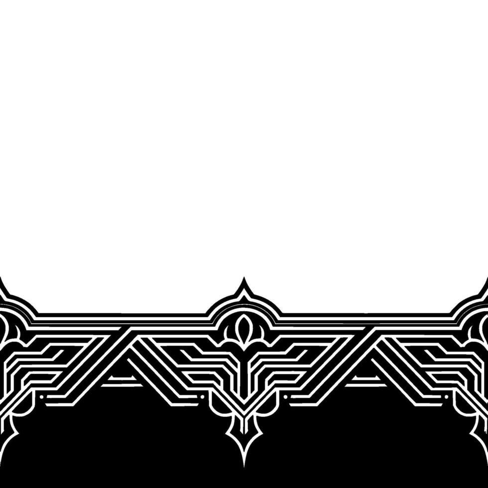 Art Deco Border , Black and Silver, Elegant Element vector