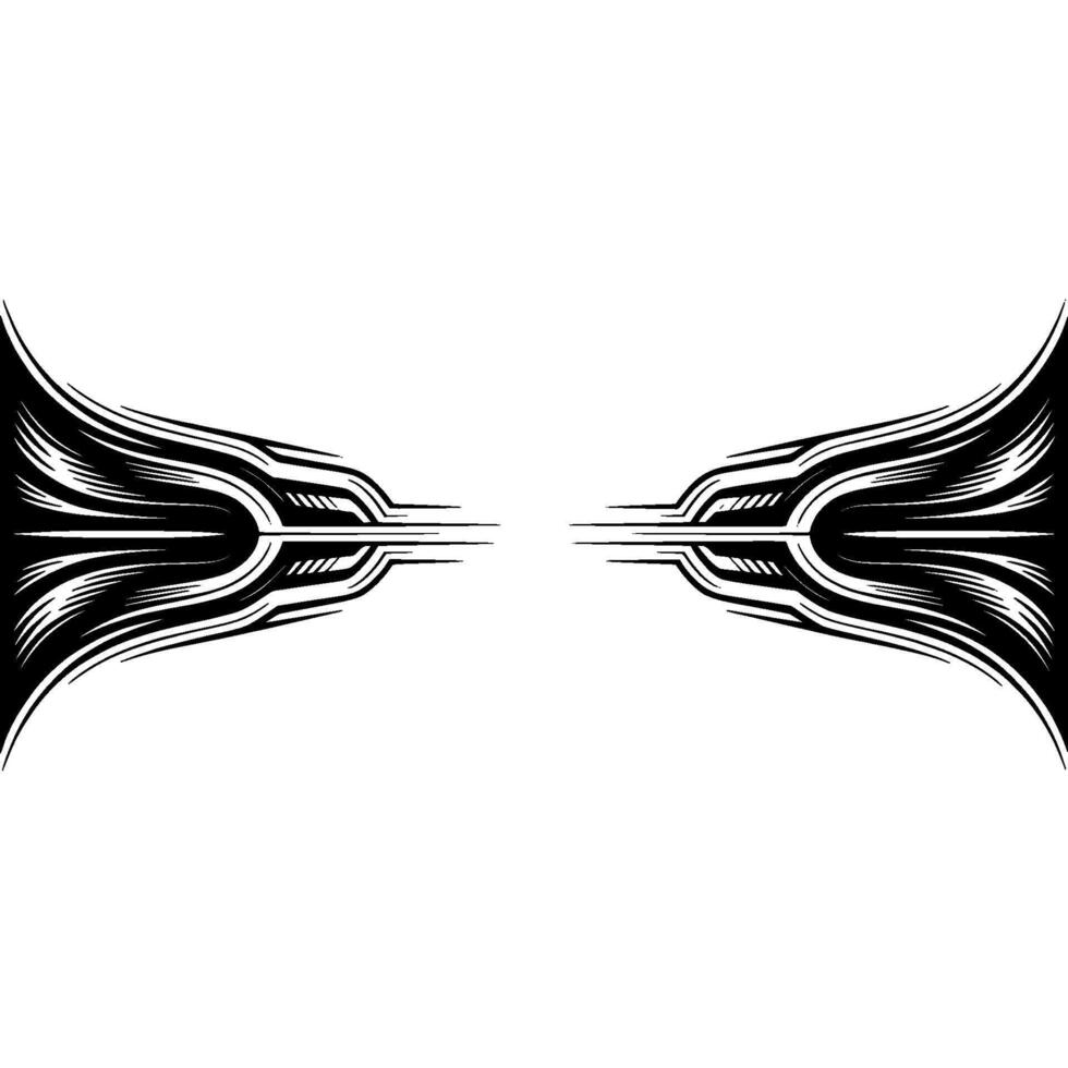 Abstract Black and White Ornament vector