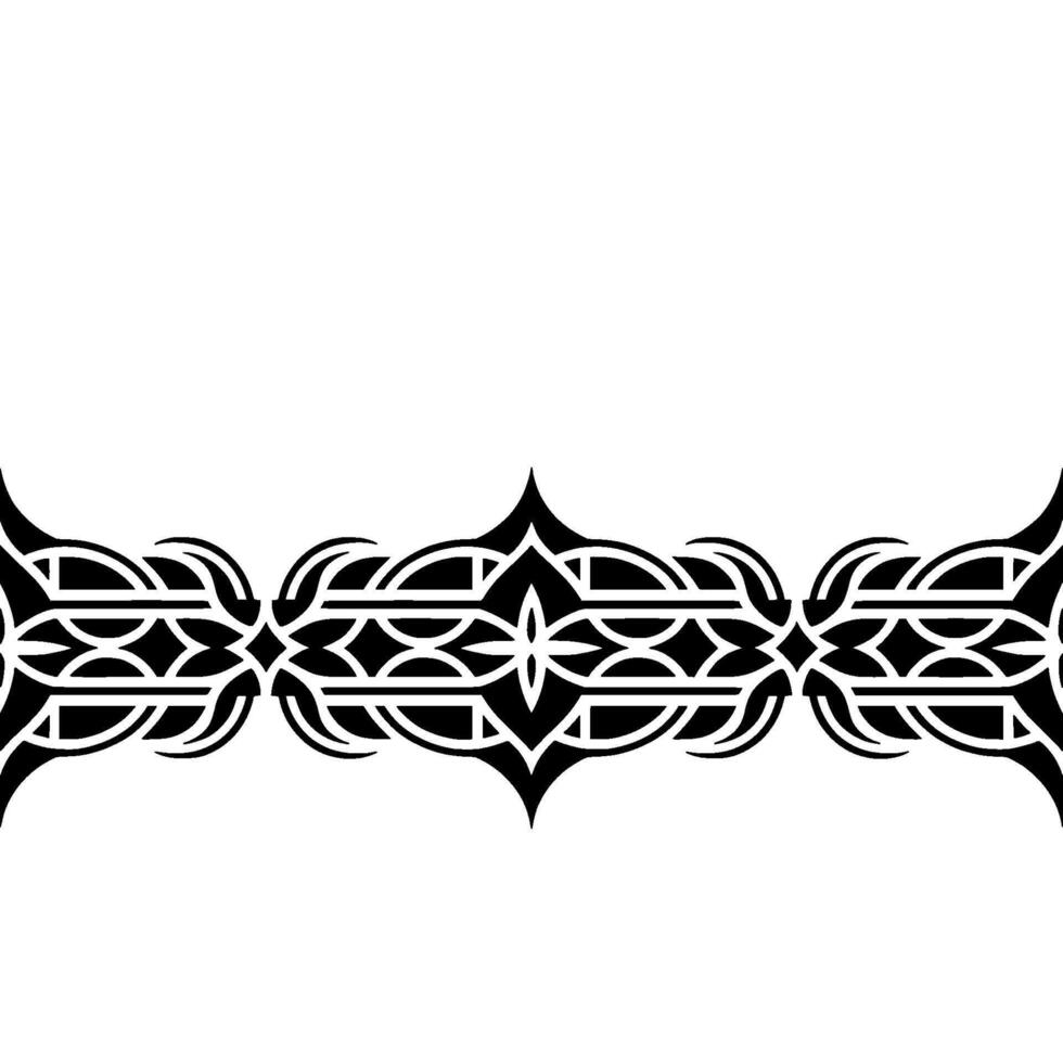 Decorative Black Border Element on White Gradient Background vector