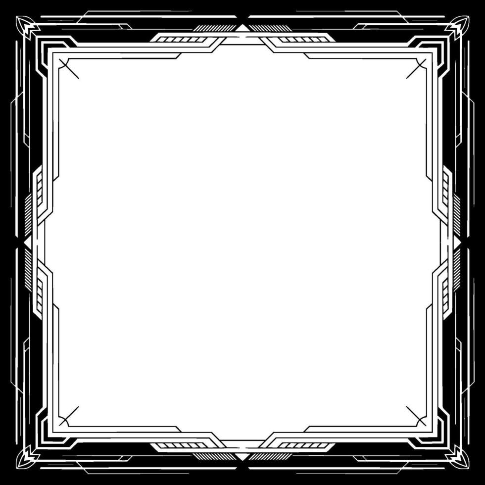 Art Deco Border Frame Elegant Geometric , Blank Space for Text vector