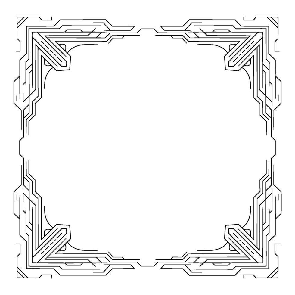 Futuristic Circuit Board Frame on White Tech Border vector