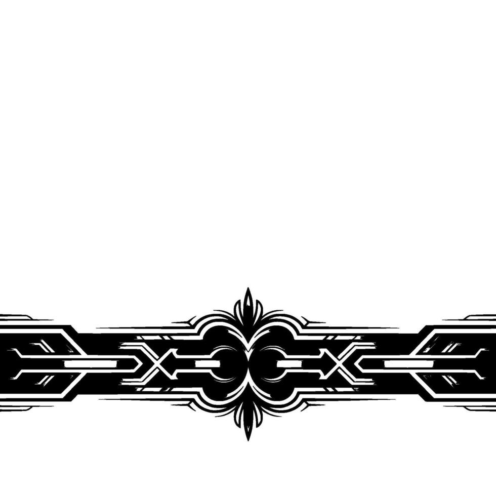 Elegant Geometric Border in Black and White, Minimalist Style vector
