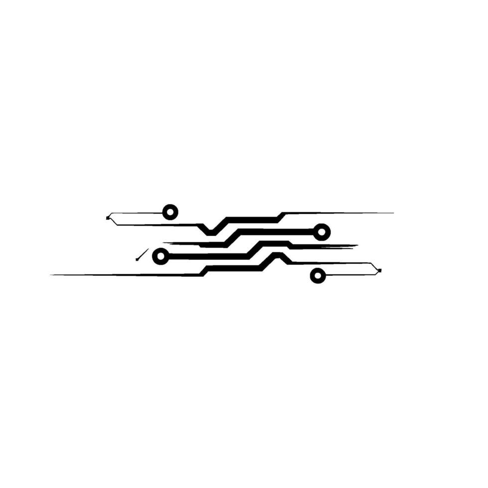 Abstract Tech Circuit Board on Light Background vector