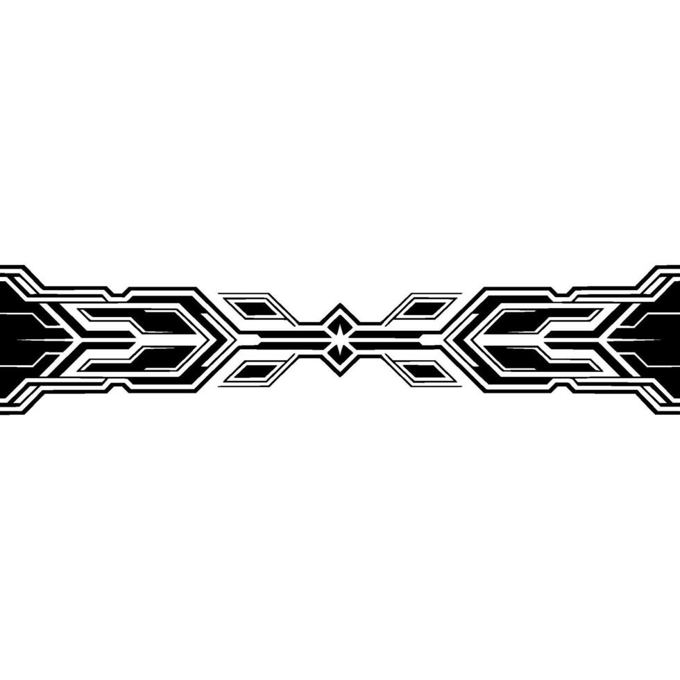 Futuristic Abstract Element in Black White, Tech Aesthetic vector