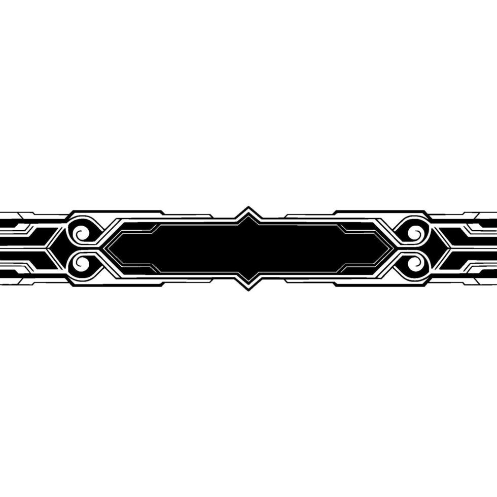 Art Deco Banner Elegant Black White Geometric Border on Gradient Background vector