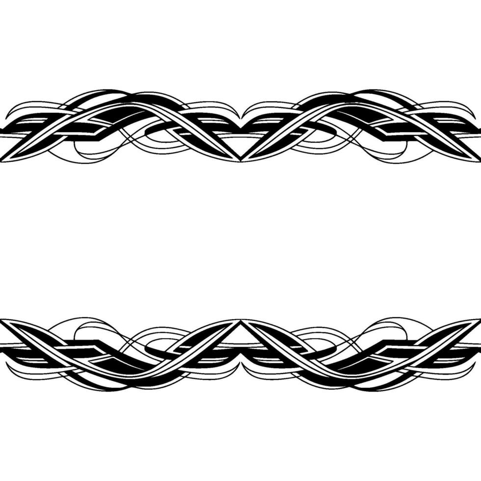 Abstract Celtic Border Frame Black Silver Element vector