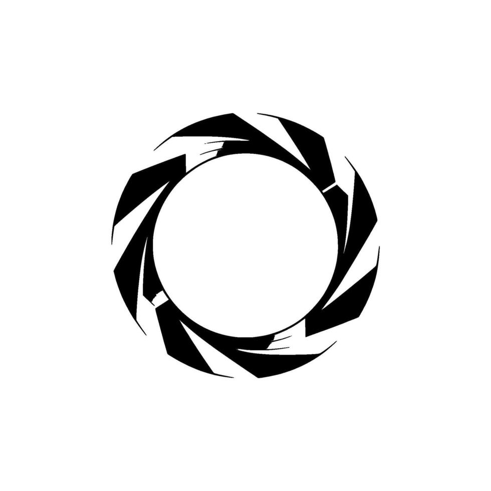 Abstract Geometric Black and White Circle , Modern vector