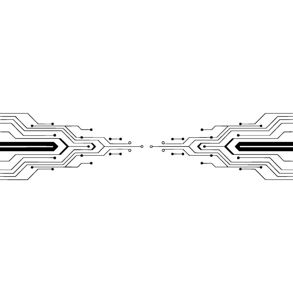 Minimalist Circuit Board Tech Background With Arrows vector