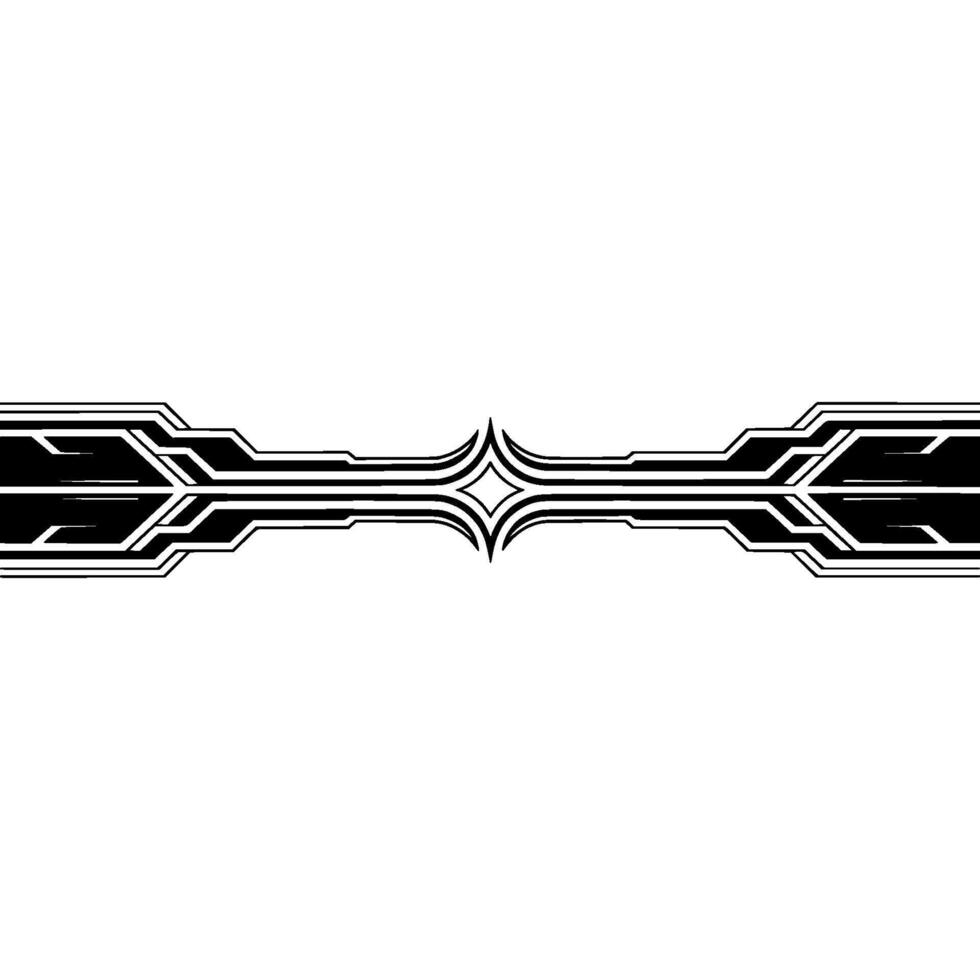 Futuristic Black and White Divider , Tech Style, Abstract, Minimal vector