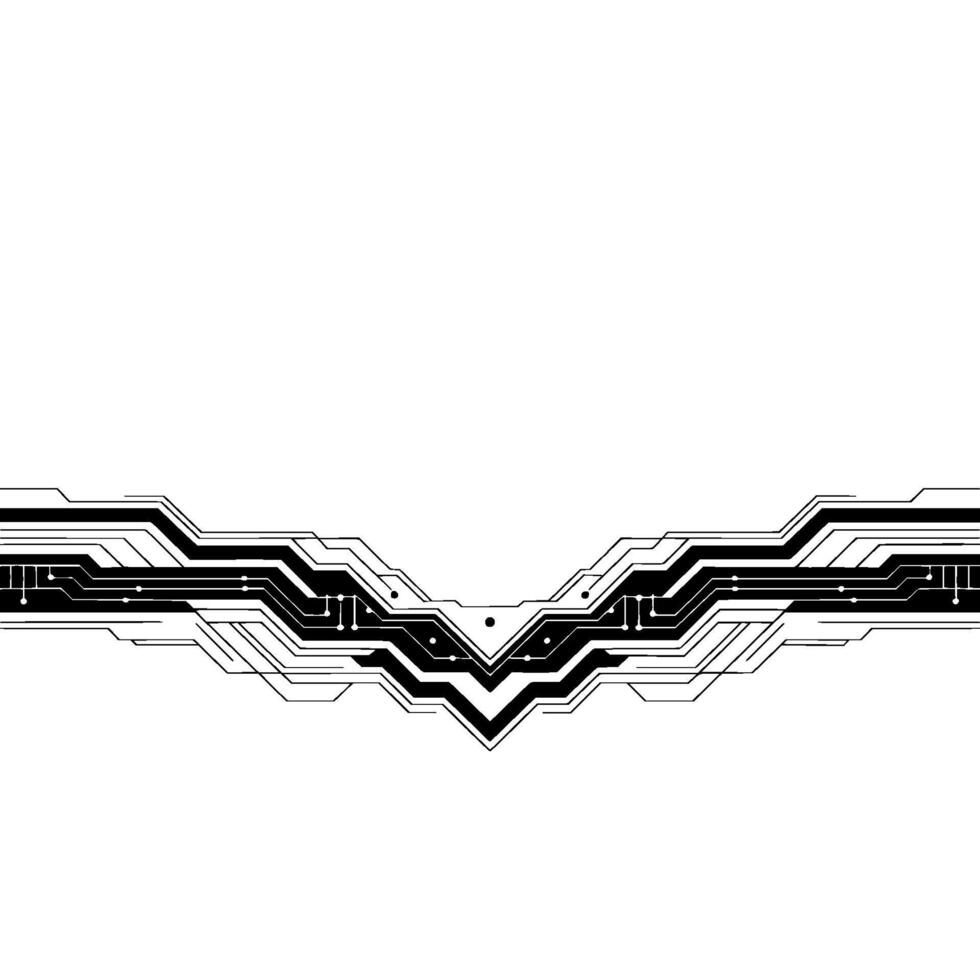 Abstract Circuit Board With Vshape and Minimalist Background vector
