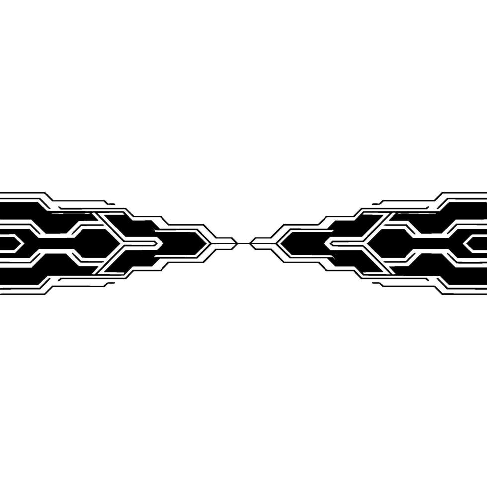 Abstract Tech Lines Border Futuristic With Geometric Shapes vector