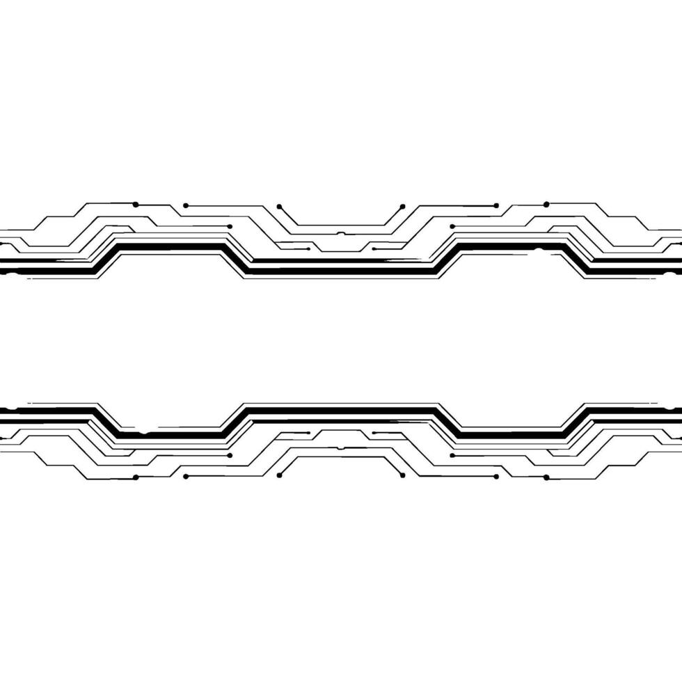 Minimalist Tech Circuit Board With Empty Space, Gray Background vector