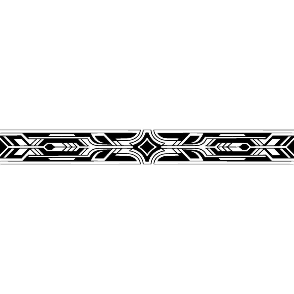 Modern Geometric Border in Black and White on Gradient Background vector
