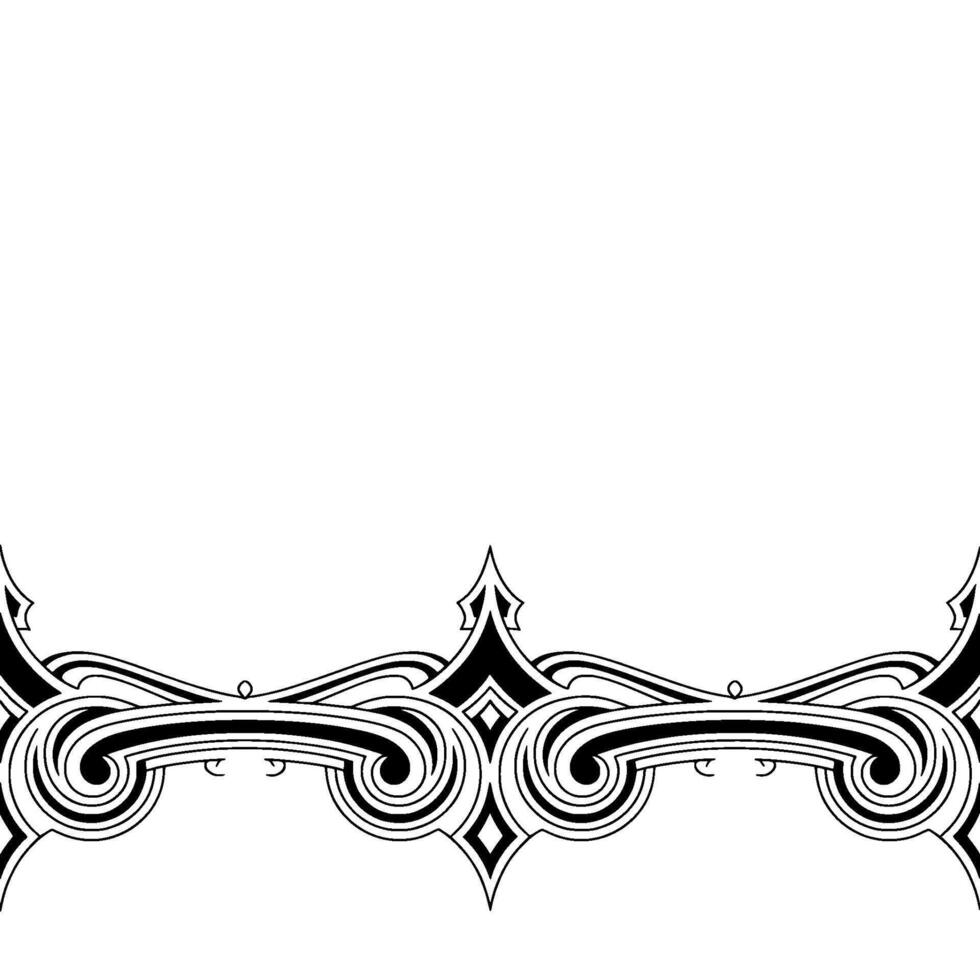Elegant Art Deco Border Black and White vector