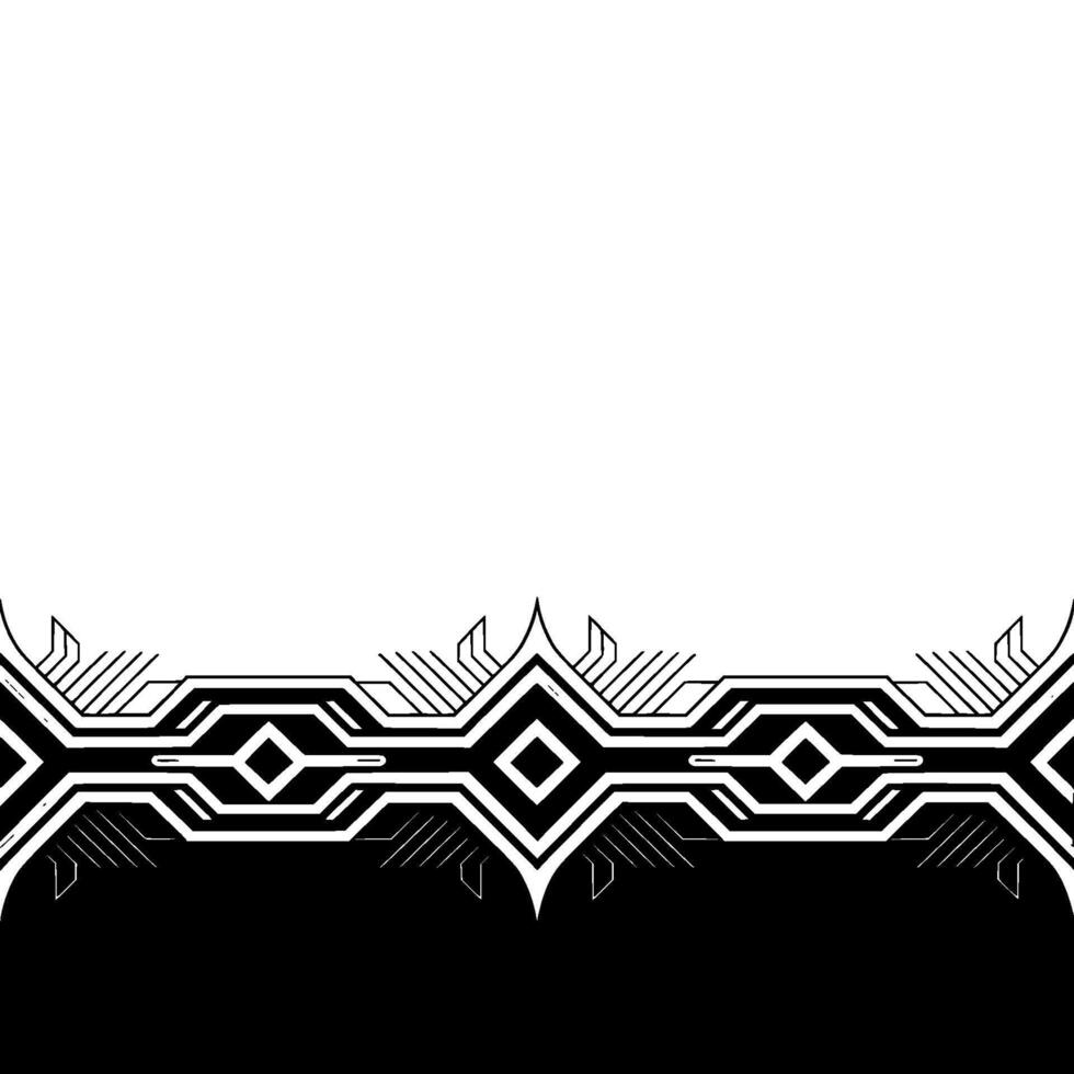 Geometric Art Deco Border Black White Modern vector