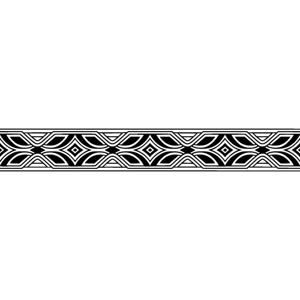 Elegant Black White Geometric Border on Gradient Background vector