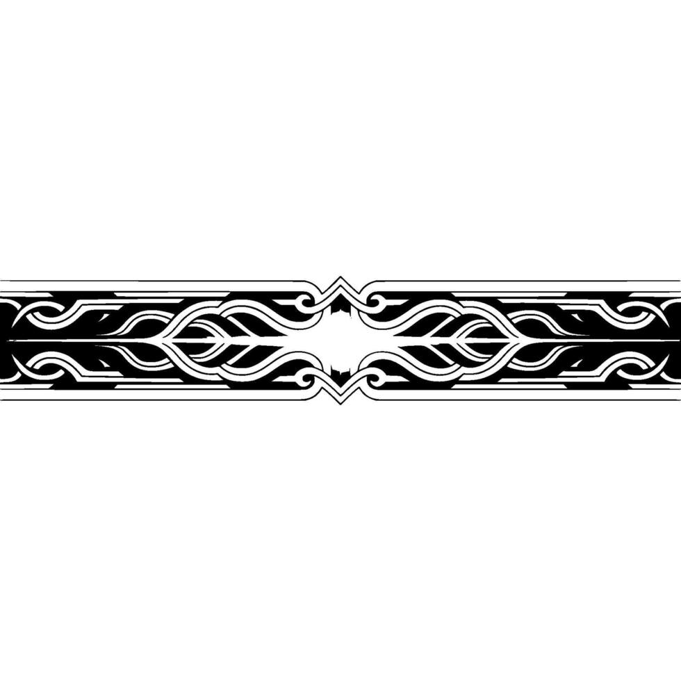Abstract Black and White Border With Repeating Pattern and Gradient vector