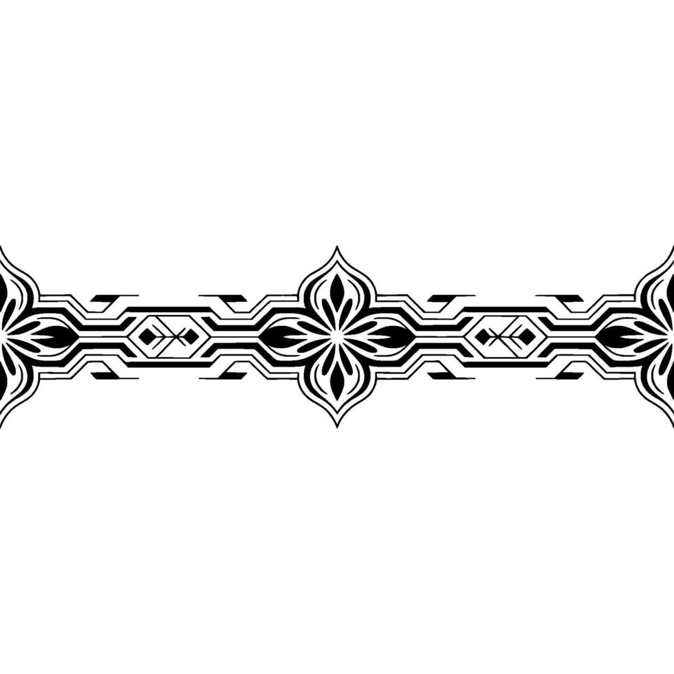 Elegant Geometric Border , Black and White, Minimalist Background vector