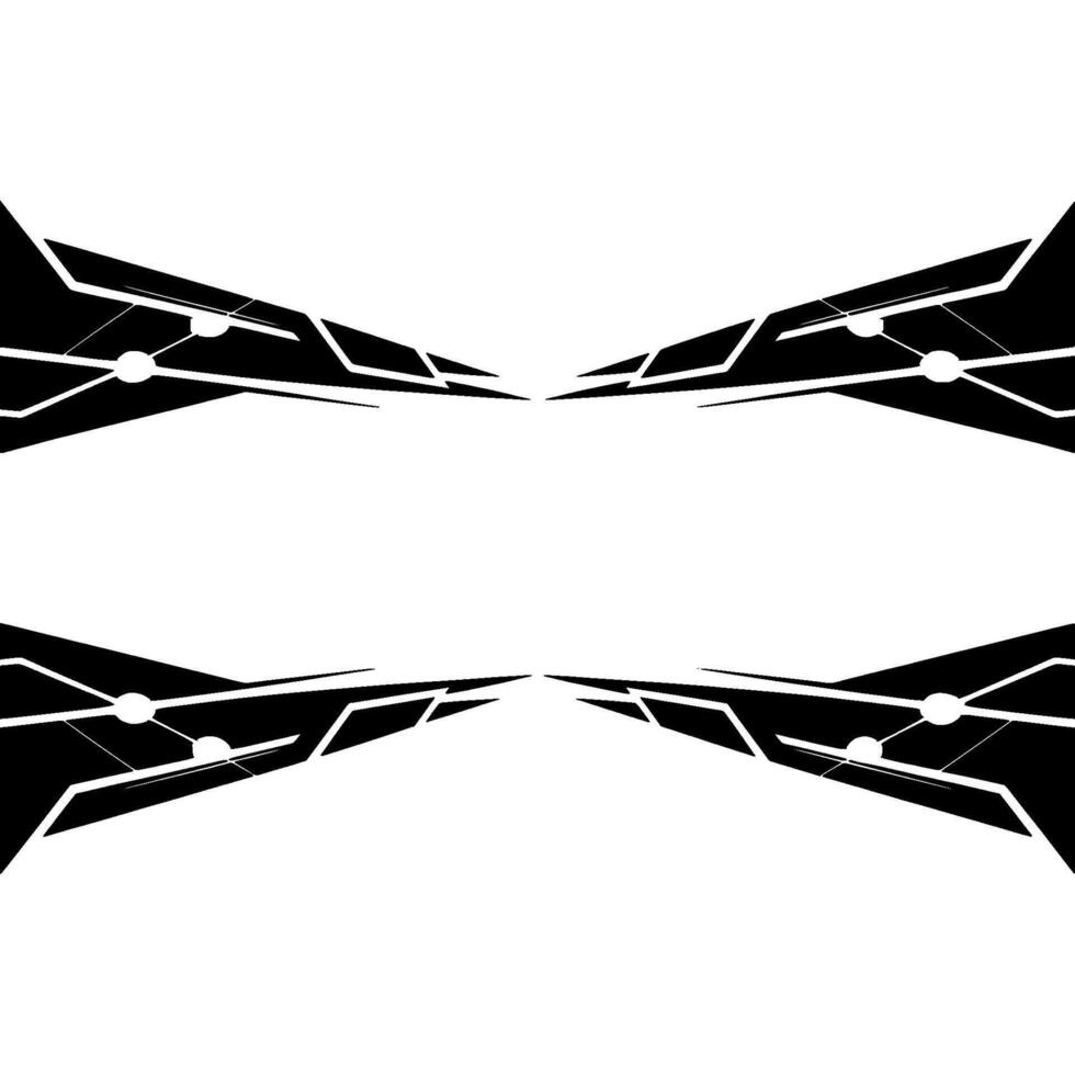 Abstract Geometric Black White Background With Empty Space vector