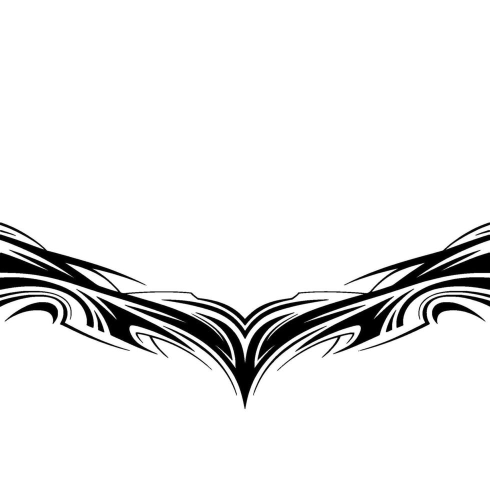 Abstract Tribal , Black Lines on Gradient Background vector