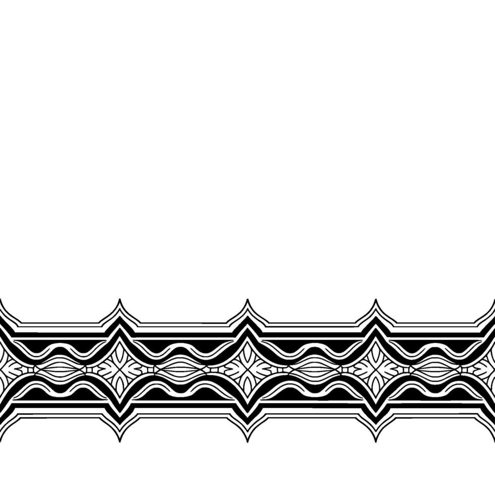 Elegant Black and White Geometric Border for Stationery vector