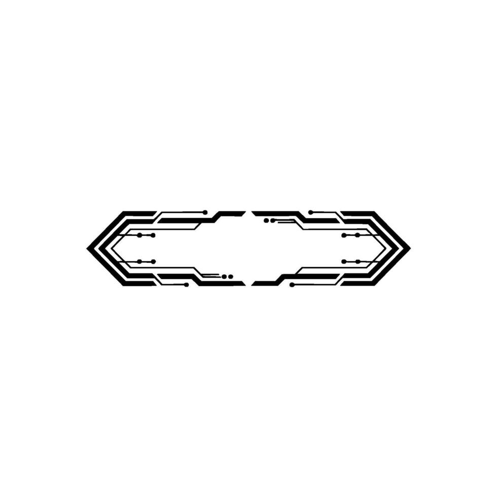 Tech Circuitry Element on White Minimalist, Modern, Futuristic vector