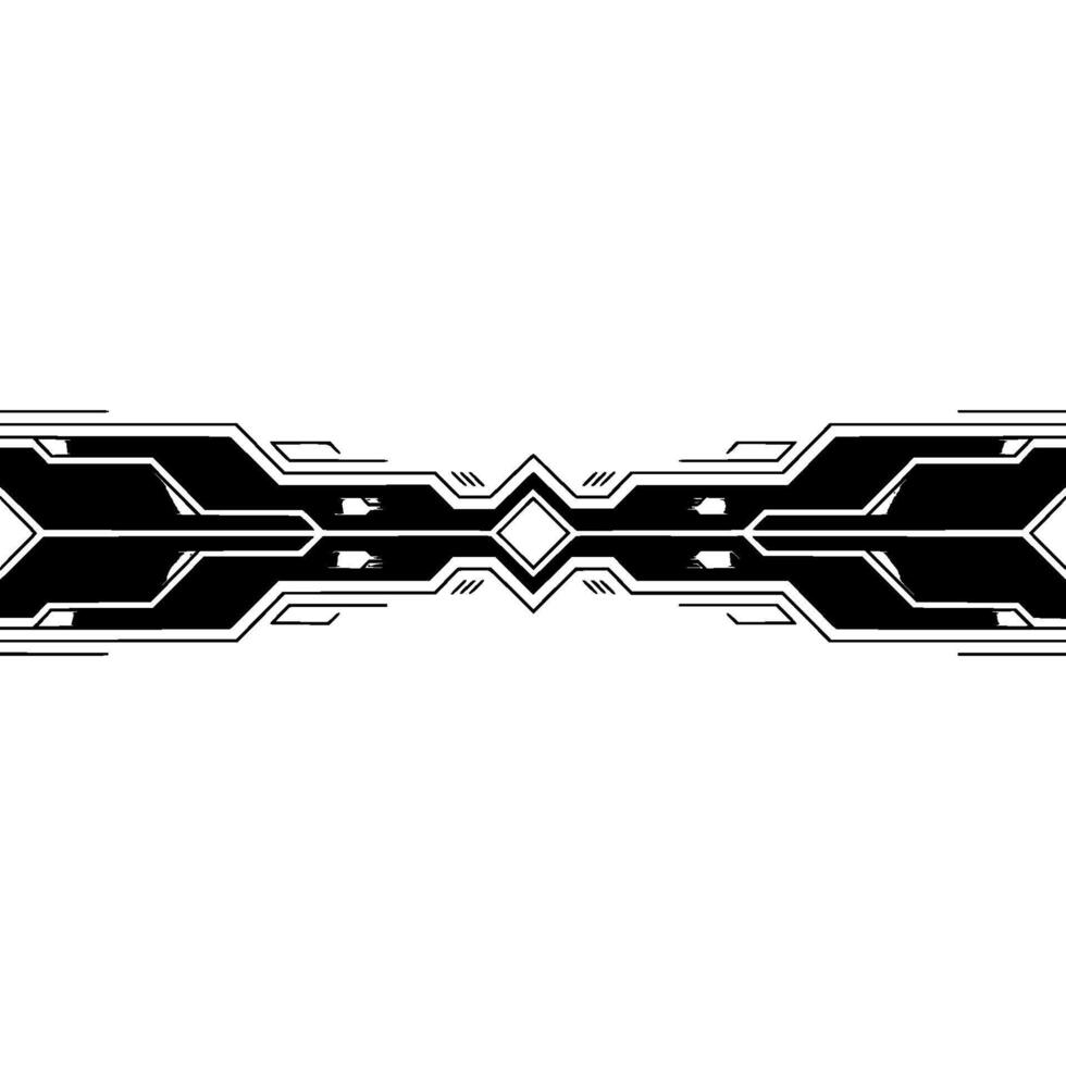 Futuristic Abstract Geometric Hightech Pattern on White vector