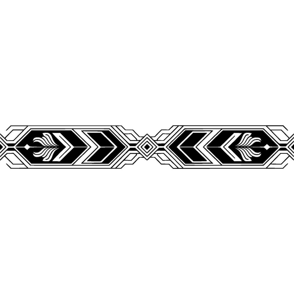 Art Deco Border With Geometric Ornament on Gradient Background vector