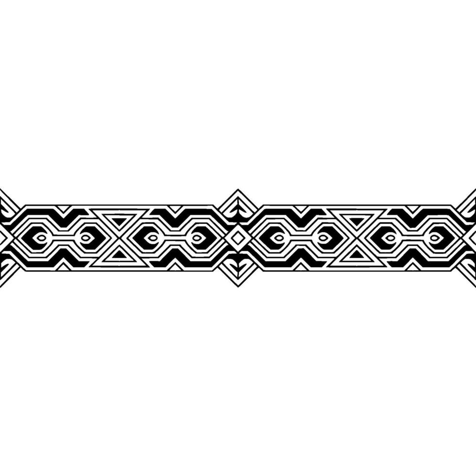Geometric Border Black White, Abstract Pattern for Decorative Use vector