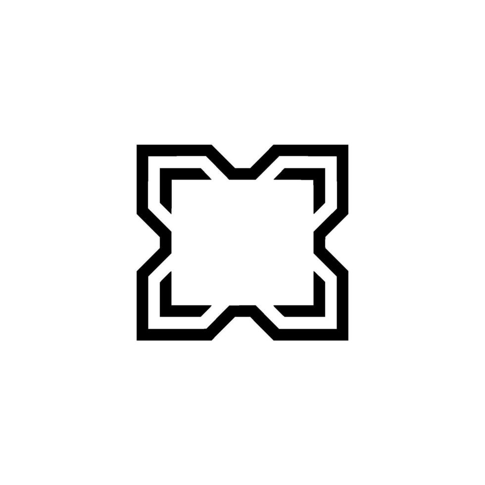Geometric Black and White Abstract vector