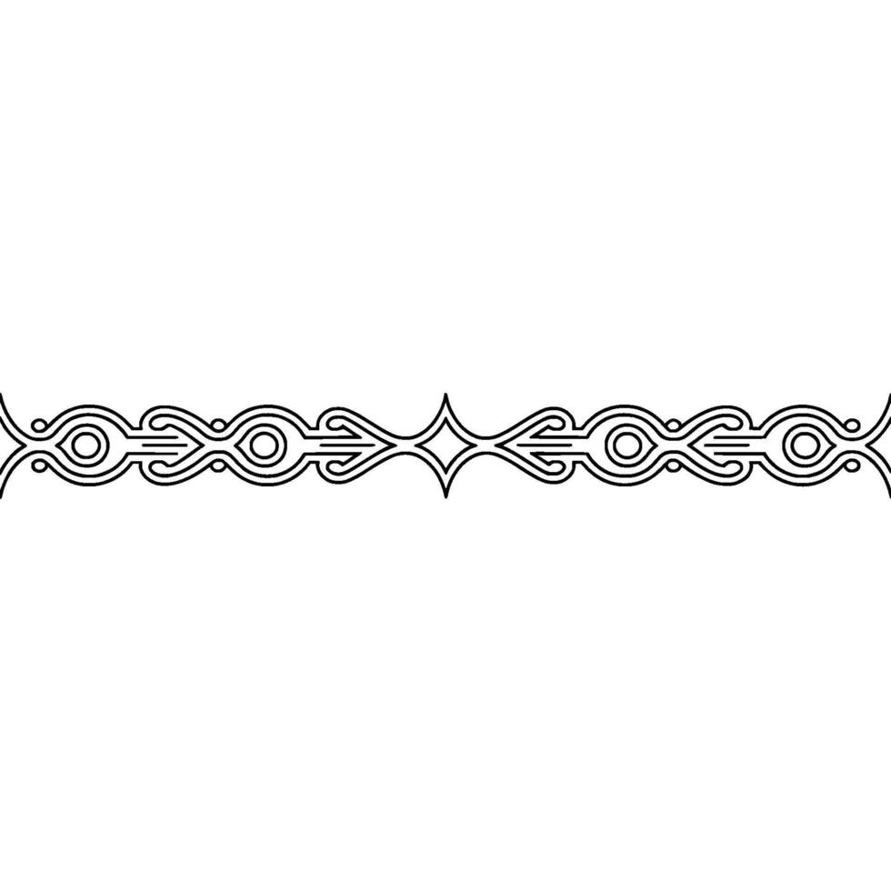 Elegant Black Ornamental Border on White, Minimalist vector