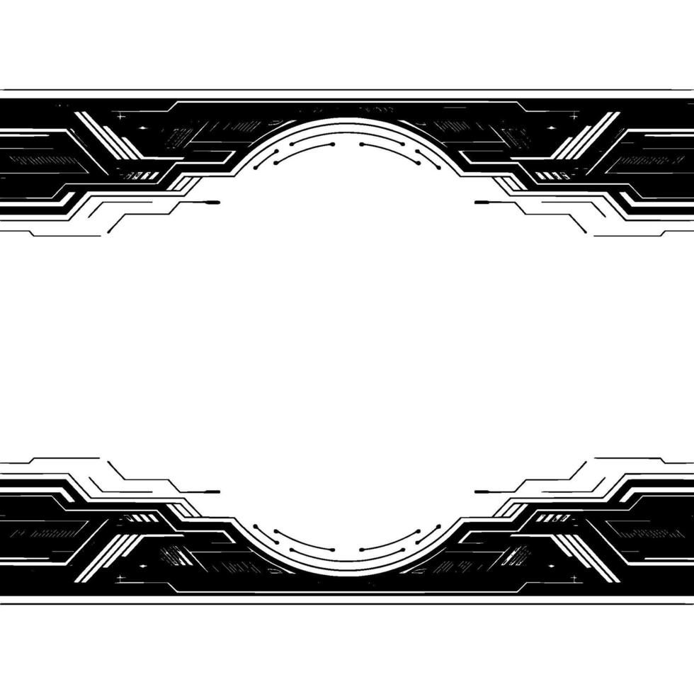 Abstract Tech Background Geometric Frame With Blank Space vector