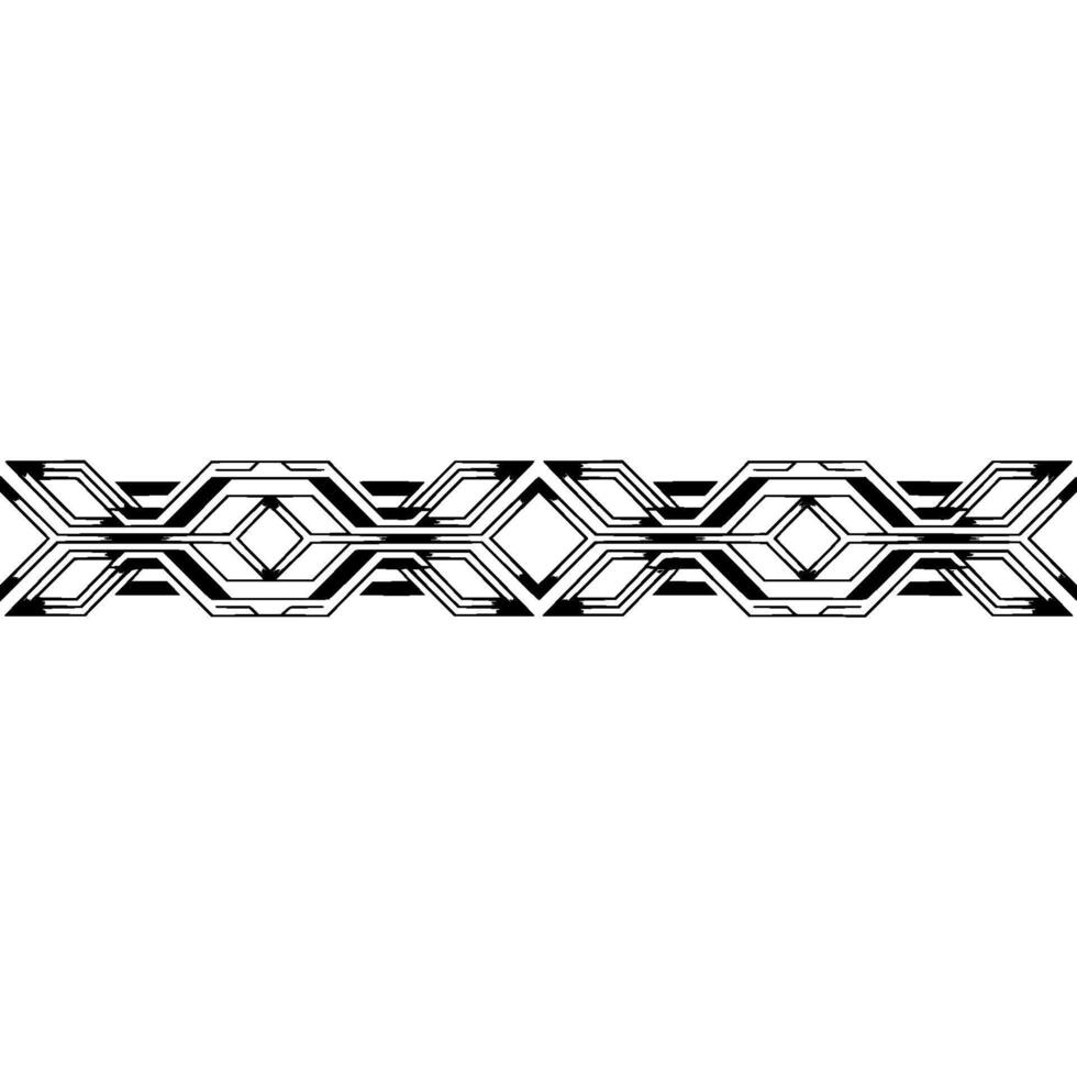 Geometric Border Modern Monochrome Abstract Illustration vector