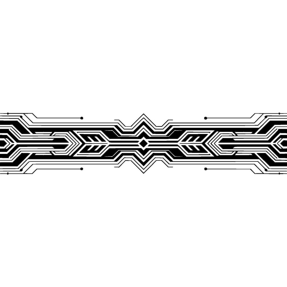 Futuristic Circuit Board on White Background Abstract Tech vector