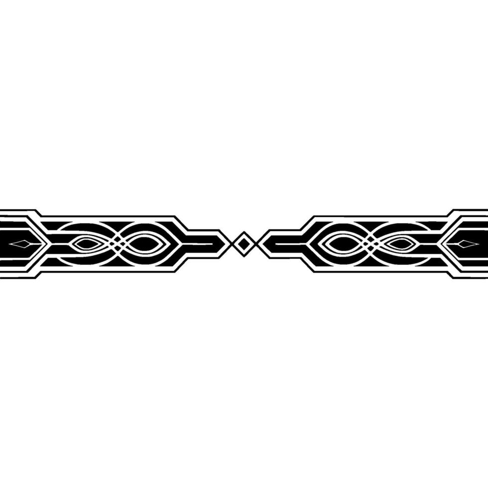 Geometric Border in Black and White Elegant Decorative vector