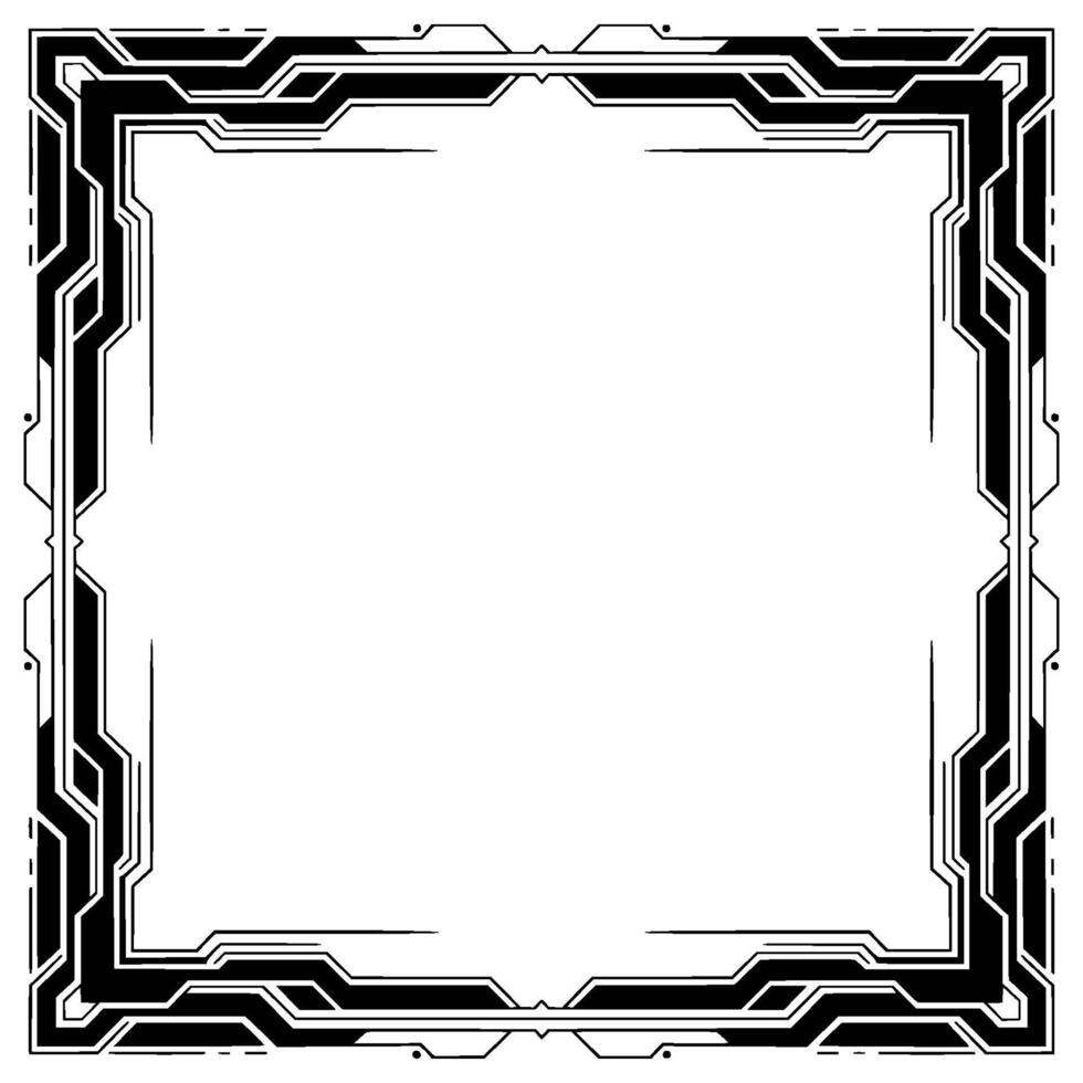 Futuristic Geometric Frame Border Illustration vector