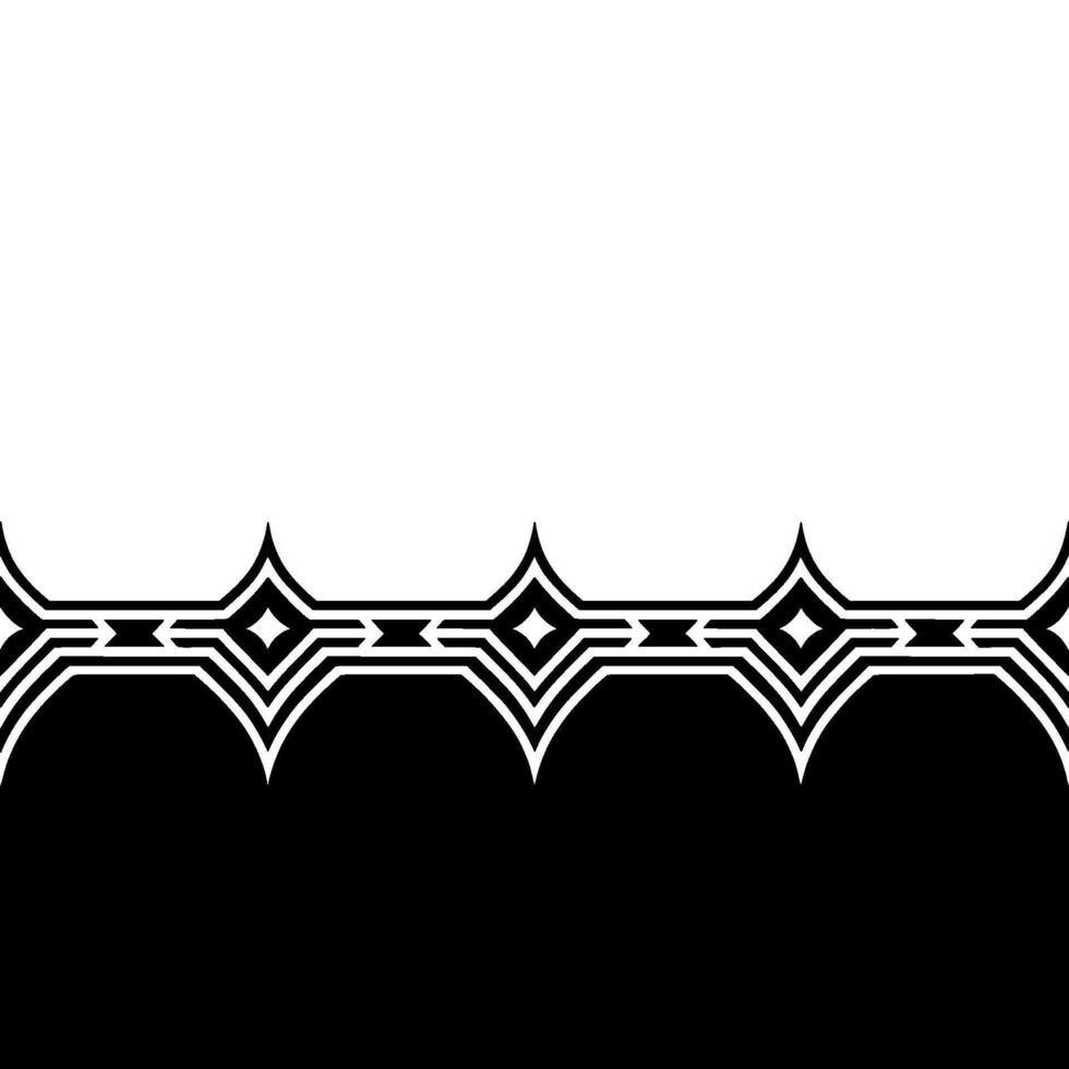Elegant Black and White Pattern Border With Geometric vector