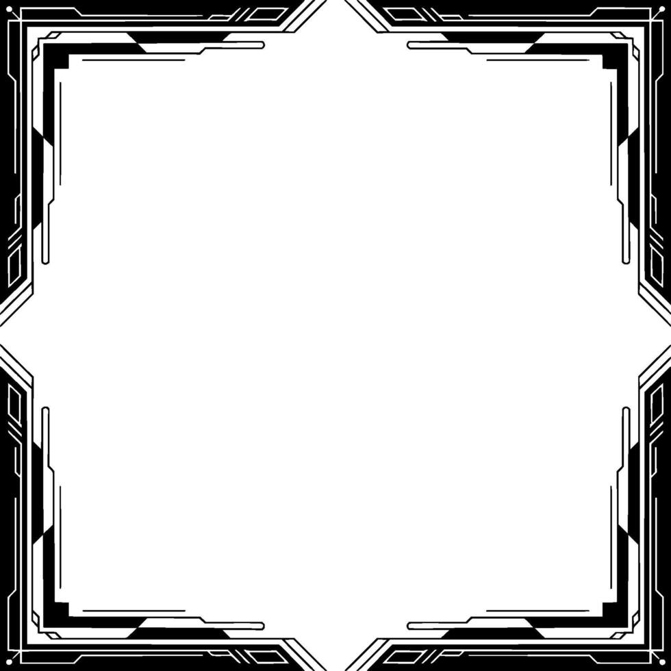 Geometric Art Deco Frame With Blank Space Minimalist Element vector